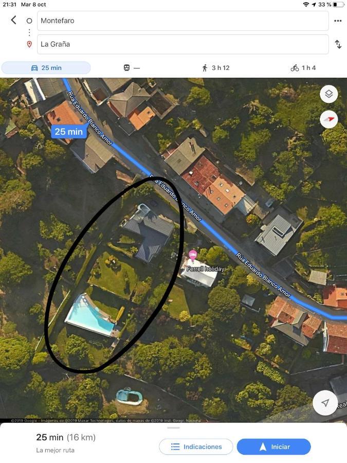 Apartamento Con Piscina Y Excelentes Vistas Ferrol Eksteriør billede