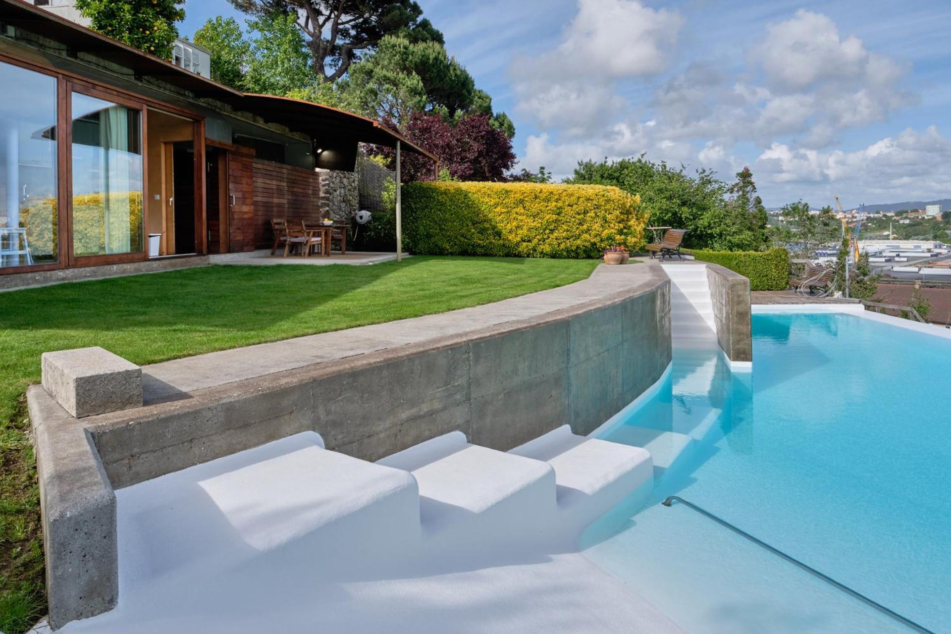 Apartamento Con Piscina Y Excelentes Vistas Ferrol Eksteriør billede